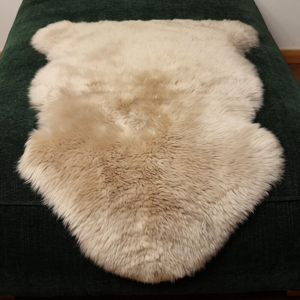 Genuine Sheepskin Area Rug Wool Rug Fur Carpet Fluffy Shaggy Fur Rug for